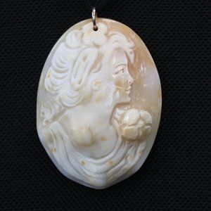 M&M Scognamiglio Italy Signed Cameo Necklace